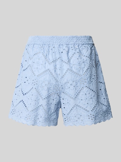 Produktfoto, Shorts mit Lochstickerei Modell 'MEAVE' von MC2 Saint Barth in Hellblau aus reiner Baumwolle, Loose-Fit, elastischer Bund