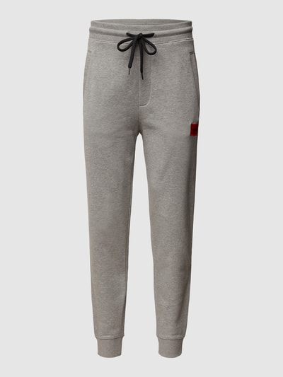 HUGO Sweatpants van katoen, model 'Doak212' Lichtgrijs - 2