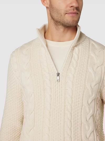 Esprit Strickpullover mit Zopfmuster Offwhite 3