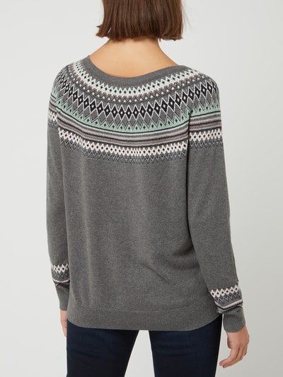 Esprit Pullover met Noors dessin  Donkergrijs - 5