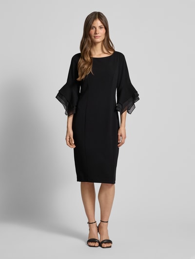 Adrianna Papell Knielanges Cocktailkleid mit Rundhalsausschnitt Black 4