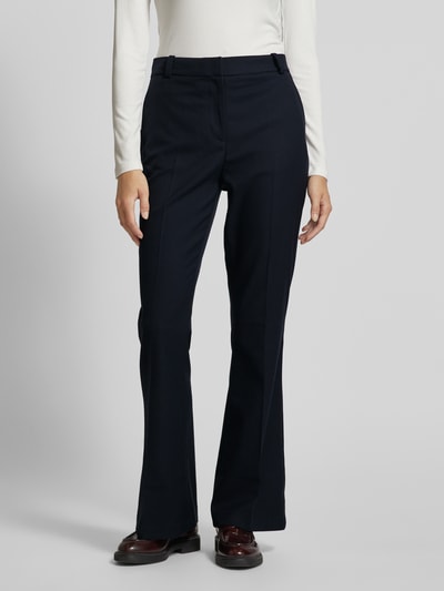 Tommy Hilfiger Flared stoffen broek met bandplooien Donkerblauw - 4