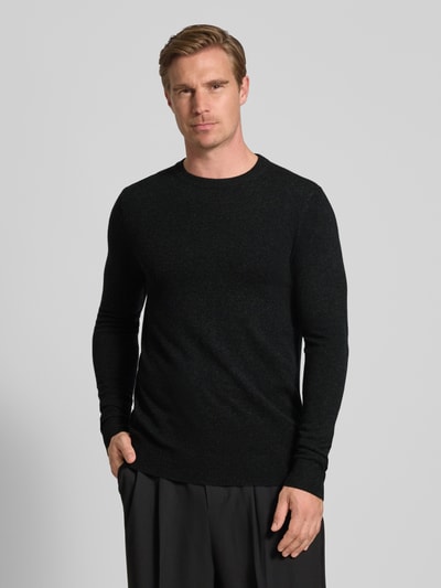 Christian Berg Men Strickpullover aus Wolle-Kaschmir-Mix Anthrazit Melange 4