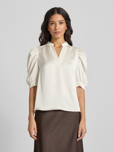 Neo Noir Regular Fit Blusenshirt mit Puffärmeln Modell 'Roella' Weiss 4