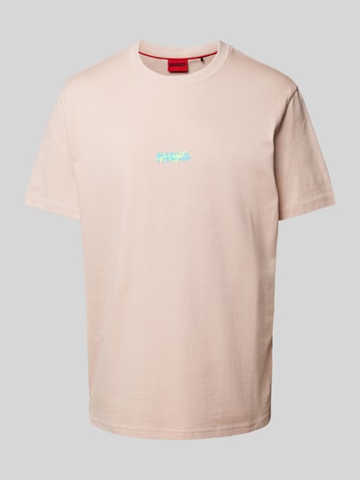 HUGO T-Shirt mit Label-Print Modell 'Dindion' Rose 2