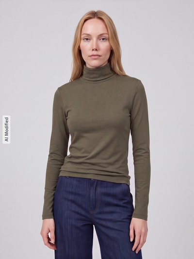 s.Oliver RED LABEL regular fit shirt met lange mouwen van puur katoen Kaki - 4
