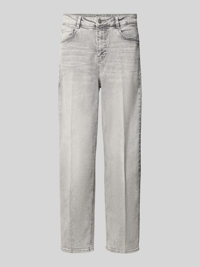 OPUS Straight Fit Jeans mit Used Waschung Modell 'Maxie' Hellgrau 1