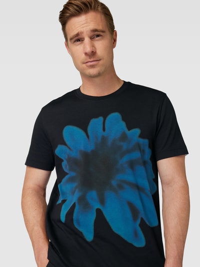 Esprit Collection T-Shirt mit Motiv-Print Modell 'Pima' Black 3