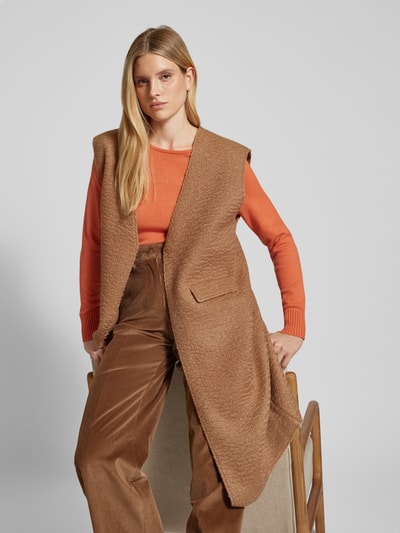 Christian Berg Woman Extra lang gilet Camel - 3