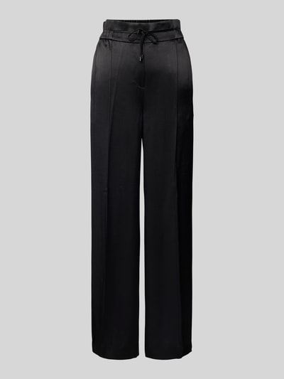 comma Wide Leg Hose mit elastischem Bund Black 2