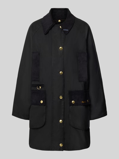 Barbour Regular Fit Funktionsjacke aus reiner gewachster Baumwolle Black 1