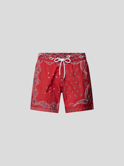 Etro Badehose mit Paisley-Dessin Rot 2