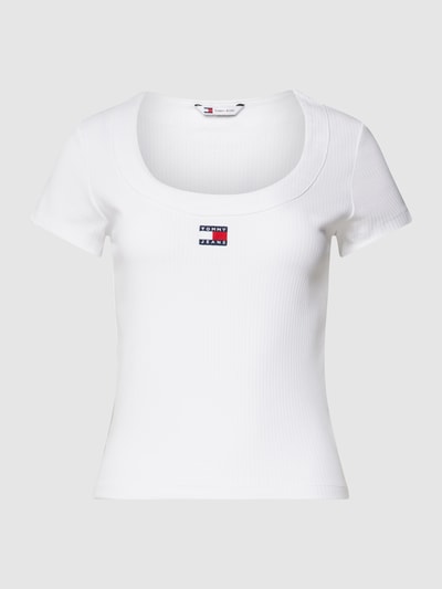 Tommy Jeans T-Shirt mit Label-Badge Weiss 2