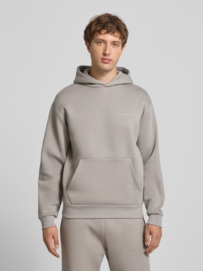 REVIEW Regular Fit Hoodie mit Känguru-Tasche Hellgrau 4