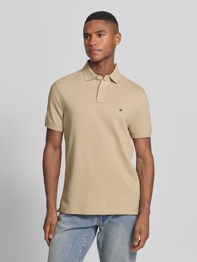 Tommy Hilfiger Koszulka polo o kroju regular fit z mieszanki bawełny Beżowy 4