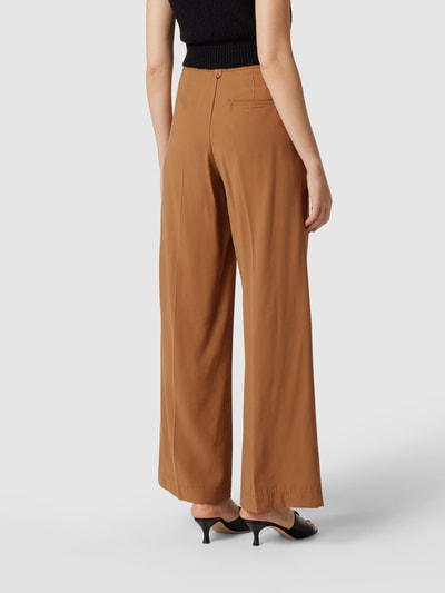 Mango Stoffhose mit Bundfalten Dunkelbraun 5