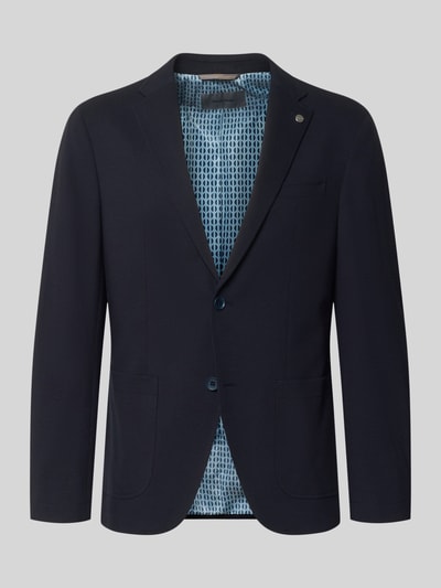 Produktfoto, Modern Fit Sakko mit Brustleistentasche von Pierre Cardin, mieszanka bawełny, kołnierz z połami, listwa guzikowa, detal z logo, brustasza, wpuszczane kieszenie, długość tyłu w rozmiarze 50: 73 cm, szerokość ramion w rozmiarze 50: 40 cm, długość rękawów w rozmiarze 50: 63 cm