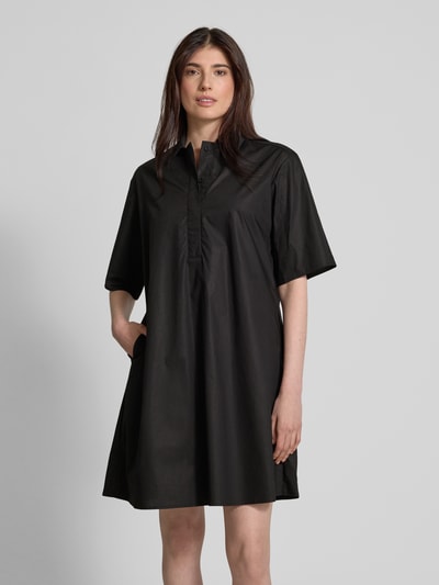 Christian Berg Woman Knielange overhemdjurk met 1/2-mouwen Zwart - 4