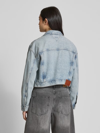 Tommy Jeans Oversized Jeansjacke aus Baumwoll-Lyocell-Mix Hellblau 5