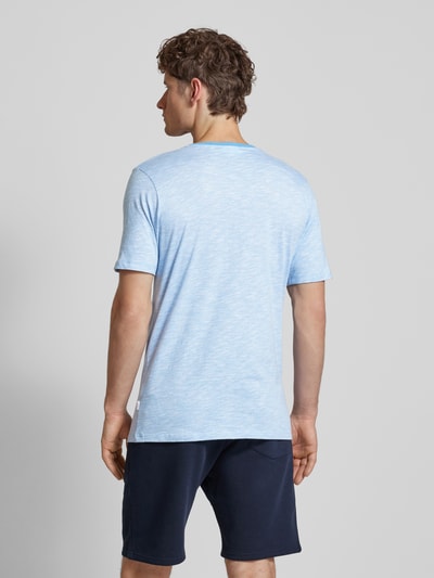 Lindbergh T-Shirt mit Strukturmuster Hellblau 5