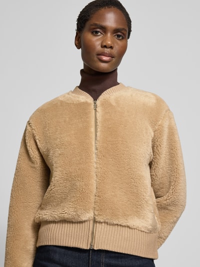 Someday Kurtka ze sztucznego futra Beżowy melanż 3