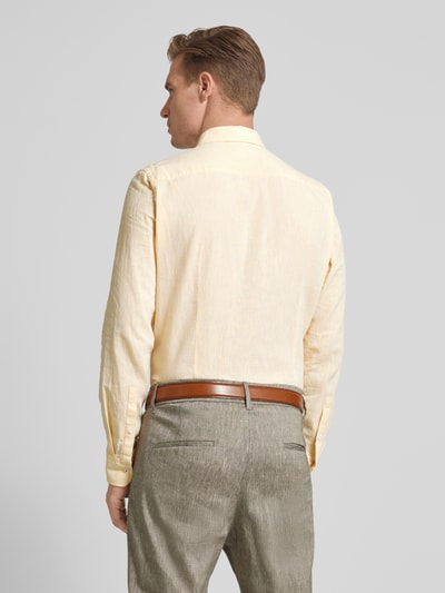 JOOP! Koszula biznesowa o kroju slim fit w jednolitym kolorze Jasnożółty 5