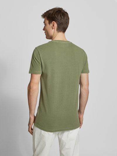 Gant T-Shirt mit Label-Stitching Schilf 5