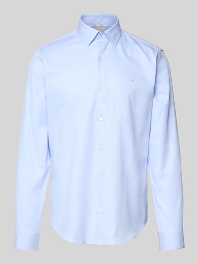 CK Calvin Klein Slim fit zakelijk overhemd met logostitching, model 'Harrison' Bleu - 2