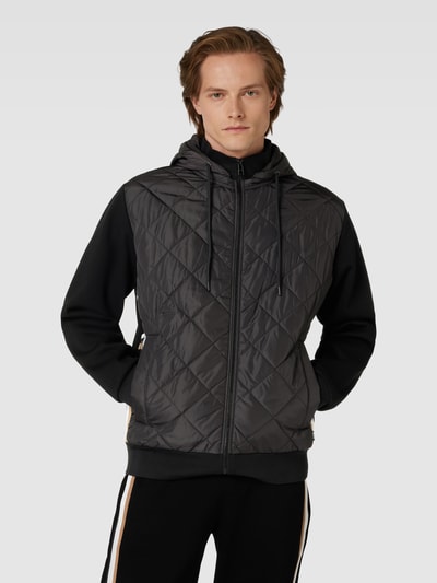 BOSS Sweatjacke mit Steppnähten Modell 'Salvi' Black 4