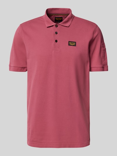 PME Legend Poloshirt mit Label-Detail Koralle 2