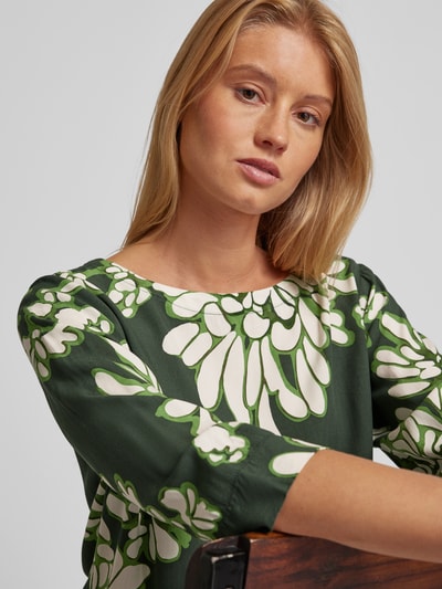 Zero Blouse met all-over motief Donkergroen - 3