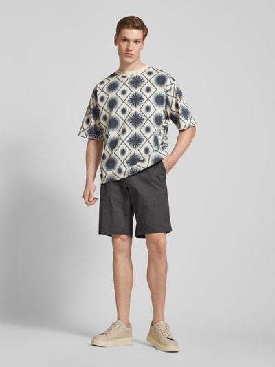 Tommy Hilfiger Straight Leg Chinoshorts mit Gesäßtaschen Modell 'HARLEM' Anthrazit 1