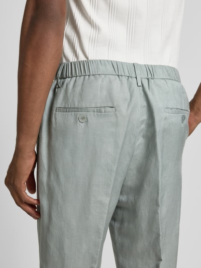 Antony Morato Regular Fit Leinenhose mit Bundfalten Hellgruen 3