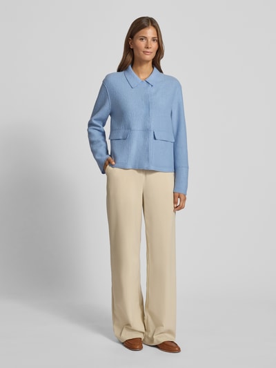 WHITE LABEL Blazer aus Schurwolle mit Umlegekragen Hellblau 1