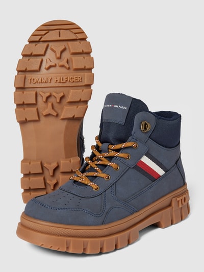 T.Hilfiger Kids Shoes Boots met vetersluiting, model 'MICHIGAN' Marineblauw - 4