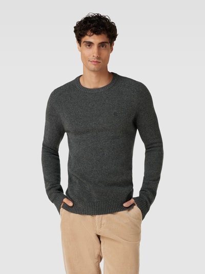 MCNEAL Strickpullover aus Lammwolle Dunkelgrau meliert 4