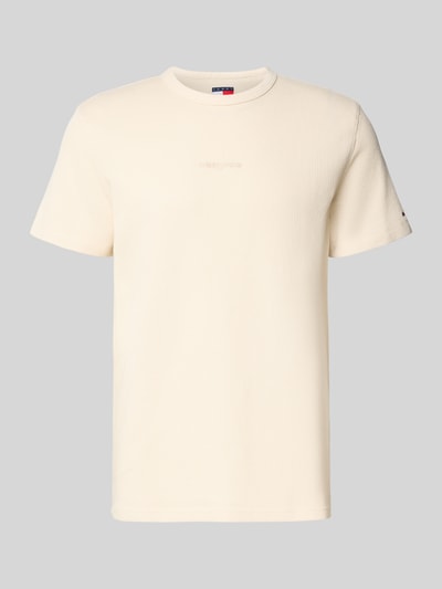 Tommy Jeans Slim fit gebreide pullover met structuurmotief Zand - 2