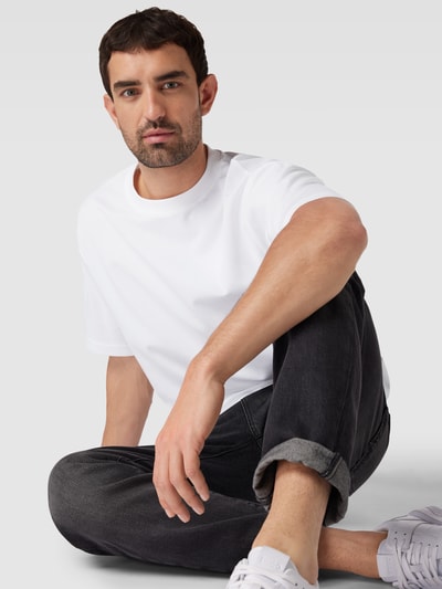 SELECTED HOMME Oversized T-Shirt mit überschnittenen Schultern Modell 'OSCAR' Weiss 3