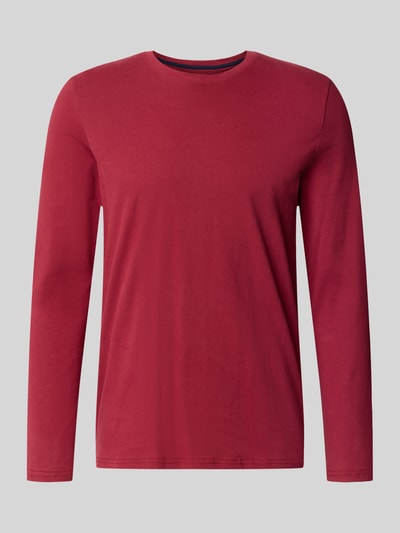 Christian Berg Men Shirt met lange mouwen en geribde ronde hals Donkerrood - 2