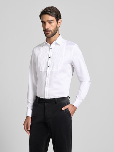 Jake*s Super Slim Fit Smokinghemd mit Kentkragen Weiss 4