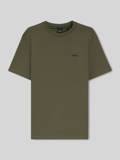 BOSS Green męski t-shirt o kroju regular fit z mieszanki bawełny Antracytowy 2