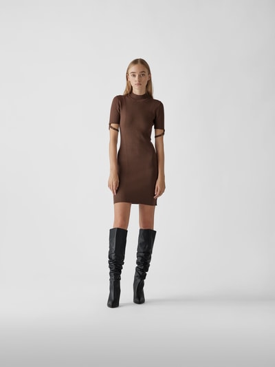 Jacquemus Strickkleid in Midilänge Dunkelbraun 1