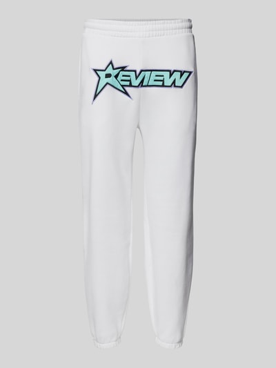 REVIEW Spodnie dresowe z nadrukiem z logo Biały 2
