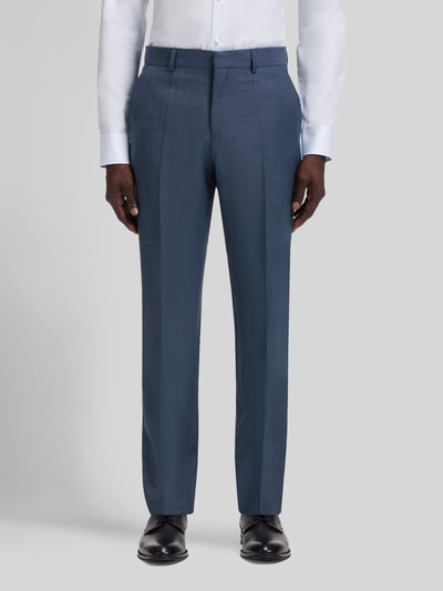 BOSS Slim Fit Anzug aus Wolle mit feinem Webmuster Blau 8