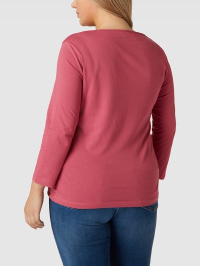 Tommy Hilfiger Curve PLUS SIZE Slim Fit Longsleeve mit Label-Stitching Pink 5