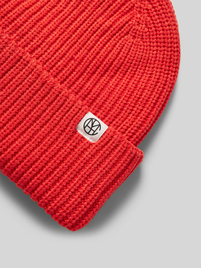 MSCH Copenhagen Beanie mit Logo-Patch Modell 'Galline Rachelle' Rot 2