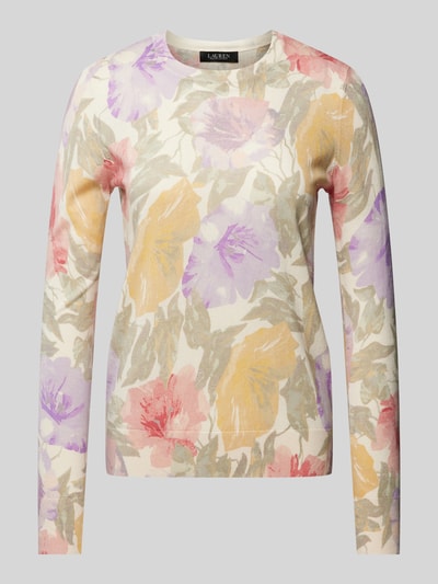 Lauren Ralph Lauren Shirt met lange mouwen en all-over bloemenprint, model 'SHAVONNE' Offwhite - 2