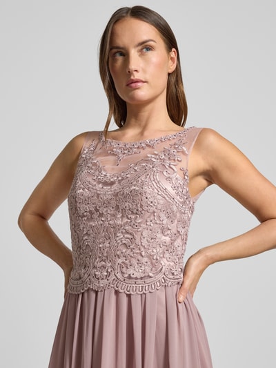 Mascara Abendkleid mit Zierbesatz Mauve 3