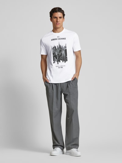 ARMANI EXCHANGE T-shirt met label- en motiefprint Wit - 1