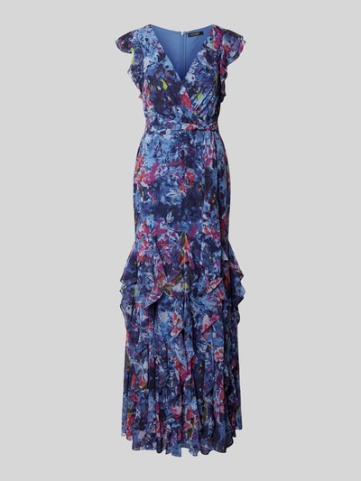 Lauren Ralph Lauren Sukienka wieczorowa z dekoltem w serek model ‘VIKRANA’ Niebieski 2